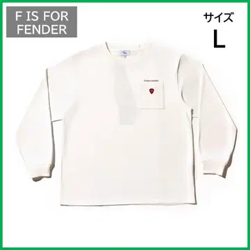 Fender 펜더 포켓 롱 슬리브 티셔츠 화이트 화이트 L