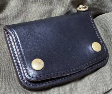 6T leatherworks 스몰 트래커 지갑 차심 블랙
