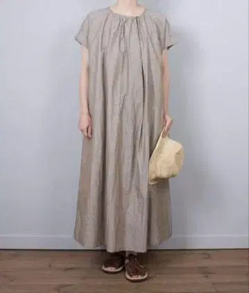 nest Robe 베이지 원피스 반팔 롱