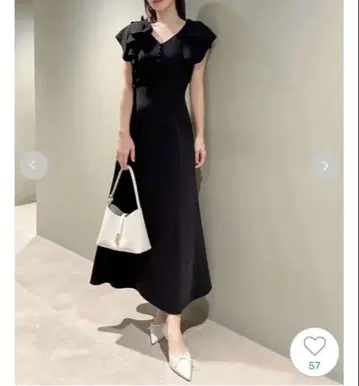 snidel 리본 숄더 원피스 드레스
