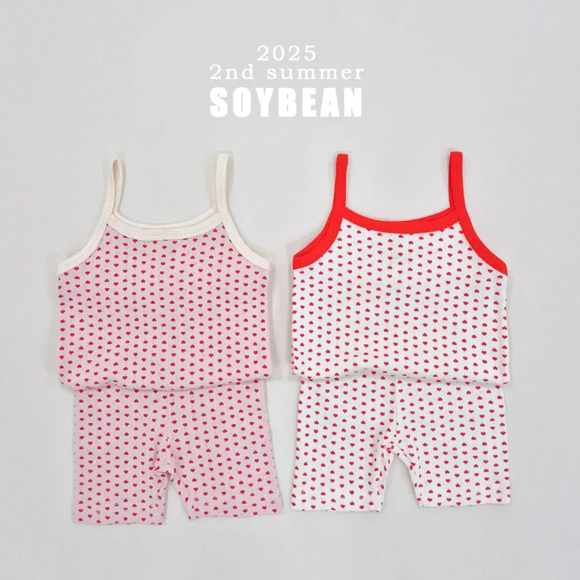 Quick dispatch/ Sale Soybean Heart Sleeveless Top and Bottom/ S size