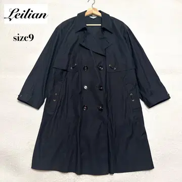 Leilian 실크 혼방 트렌치코트 9호 네이비