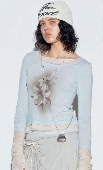 스컬프터 트리플 레이어드 L/S 티 XS 라이트 블루