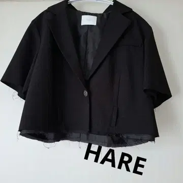 HARE 블랙 숏 컷 자켓