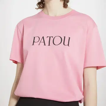 PATOU 로고 핑크 티셔츠