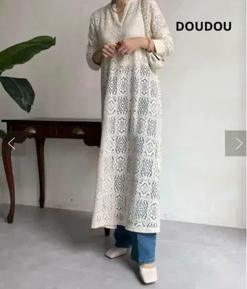 DOUDOU 레이스 2WAY 원피스 아이보리