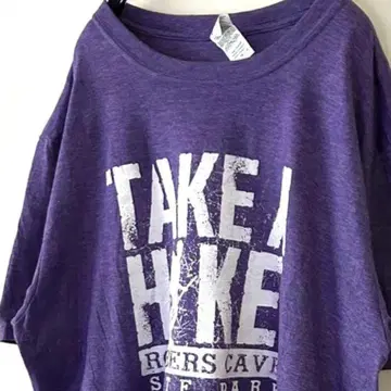길단 TAKE A HIKE 티셔츠 XL 퍼플 보라색 구제 의류