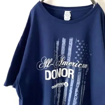 DELTA DONOR All America 티셔츠 XL 네이비 구제 의류