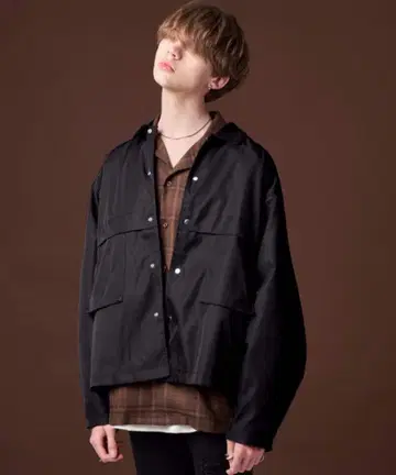 ADRER 암 지퍼 숏 블루종