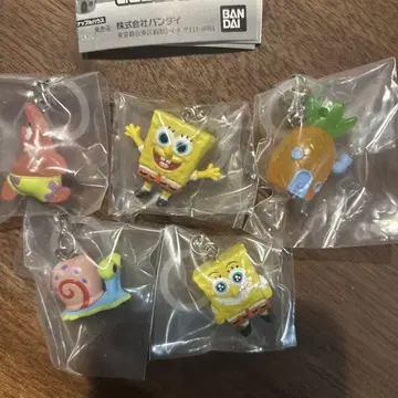 스펀지밥 메지루시 액세서리 가챠 전 5종 컴플리트