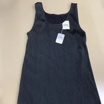 SUNBIRD 블랙 리브 탱크탑 M