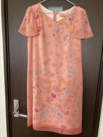 수나우나 꽃무늬 반팔 원피스