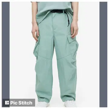 H&M 민트 그린 카고 팬츠