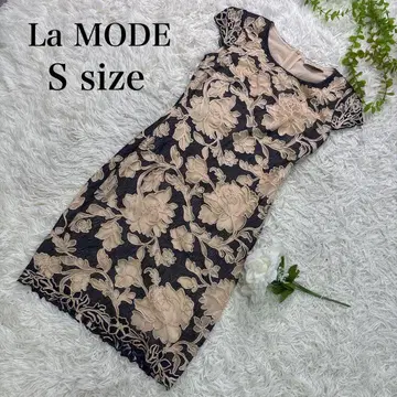 La MODE 꽃 자수 결혼식 파티 드레스 타이트 럭셔리 S