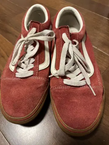 Vans 레드 스웨이드 스니커즈 27.5