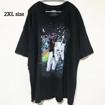 MARVEL 데드풀 화이트 고양이 티셔츠 2XL US 구제 의류