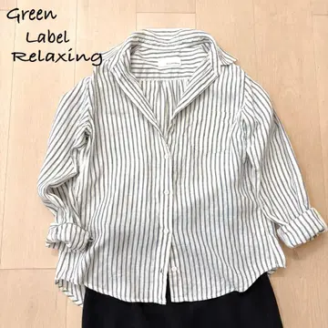 Green Label Relaxing 긴팔 스트라이프 셔츠 블라우스