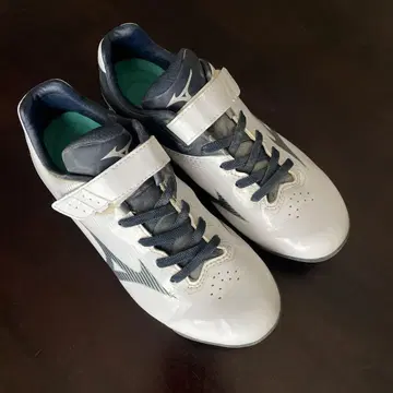 Mizuno 스파이크 슈즈 화이트/네이비 22.5 소년 야구 스파이크