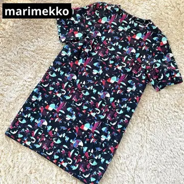marimekko 마리메꼬 반팔 올 패턴 원피스 드레스