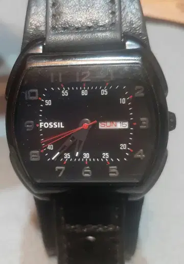 FOSSIL 스퀘어 남성용 쿼츠 JR1067 블랙