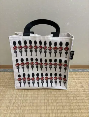 런던 해롯 가즈맨 근위병 안감 스트라이프, 내부 포켓 포함 가방