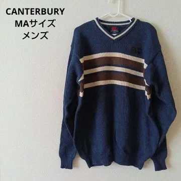 Canterbury 남성용 V넥 썸머 니트 스웨터