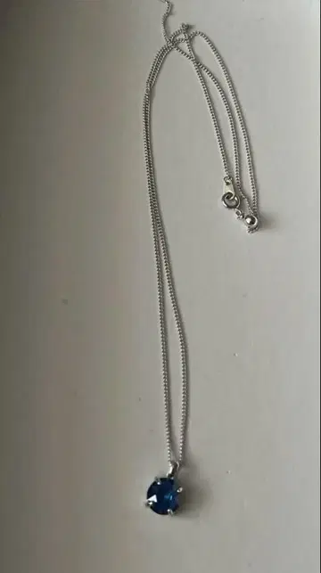 스와로브스키 크리스탈 로얄 블루 목걸이 조절 가능 50cm