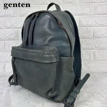 genten 겐텐 고트 누메 올 가죽 백팩 네이비