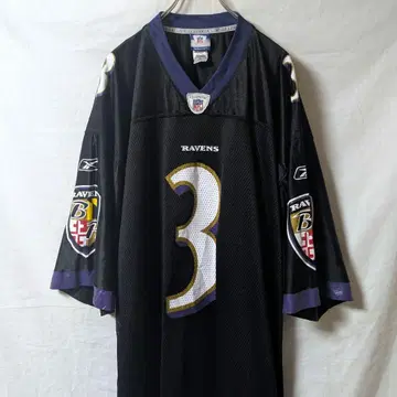 리복 NFL 레이븐스 레이븐스 게임 셔츠