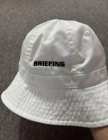 BRIEFING 화이트 버킷 햇 사이즈 M