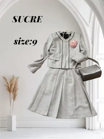 SUCRE/슈쿠르/셋업/노카라 자켓 스커트/엄마 여성 수트/9