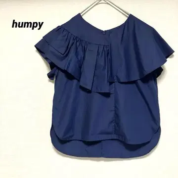 humpy 빵빵 비대칭 블라우스 네이비 M