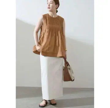 IENA 24SS 트라조돈나 핀턱 튜닉 블라우스