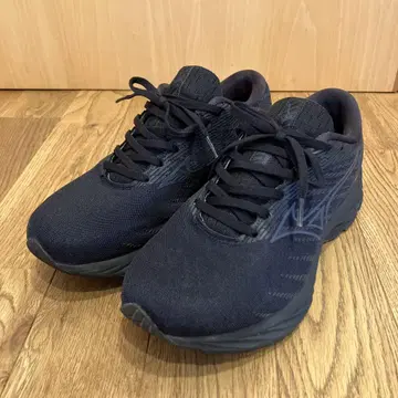 미즈노 MIZUNO WAVE RIDER 26 26.5cm 올 블랙