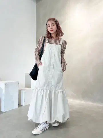 주멜로 타프타 점퍼 스커트