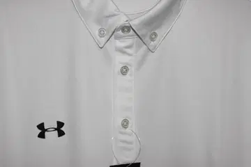 6XL 화이트 언더아머 반팔 피케 셔츠 버튼 다운 1342582 어버이날
