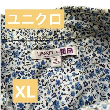 유니클로 LIBERTY 리버티 미니 꽃무늬 반팔 셔츠 남성용 XL 사이즈