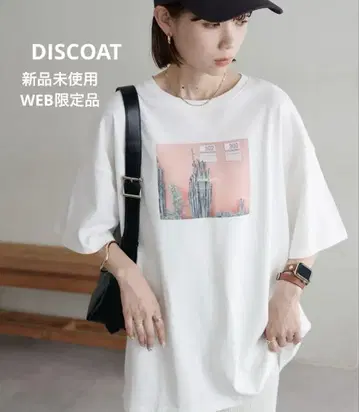 DISCOAT 미사용 새상품 모듬 포토 프린트 빅 티셔츠