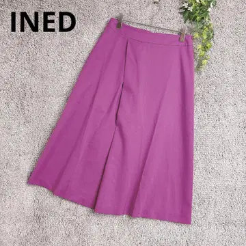 1323 INED 이네드 플레어 스커트 화려한 일본제 봄/여름 퍼플 7호