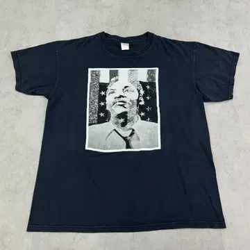 킹 목사 블랙 컬처 랩 반팔 티셔츠 구제 의류 블랙 검정 XL