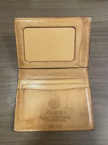 GANZO 가죽 패스 케이스 브라운