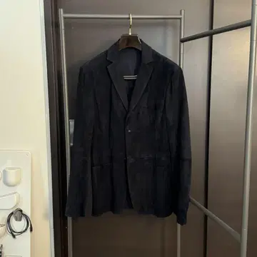 Z ZEGNA 스웨이드 니트 절개 테일러드 자켓 다크 네이비 M