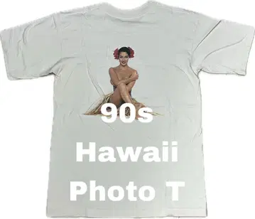 90s Hawaii Photo 티셔츠 아론 첸 서핑 와이키키