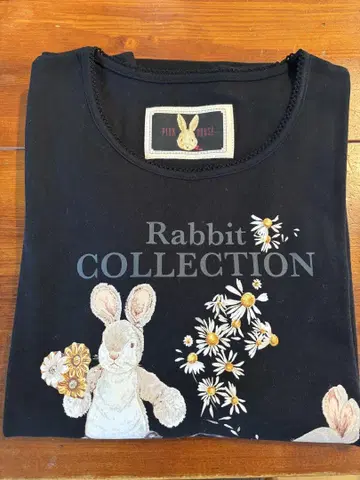 PINK HOUSE Rabbit COLLECTION 반팔 티셔츠 블랙