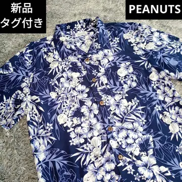 택 포함 새상품 알로하 셔츠 Peanuts 스누피 XL 사이즈 레이온