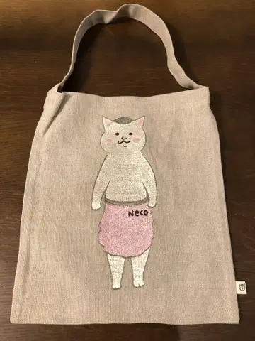 코랄 앤 태스크 고양이 마을 미디엄 토트백