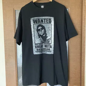 새상품급 그레이트 무타 'WANTED' 티셔츠 (블랙) 2XL