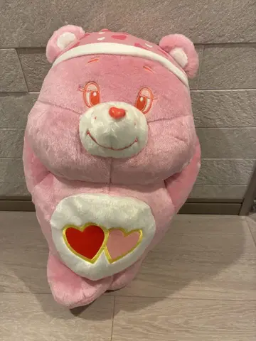 새상품 케어 베어 스야스야 BIG 봉제 인형 핑크 란완 한정판