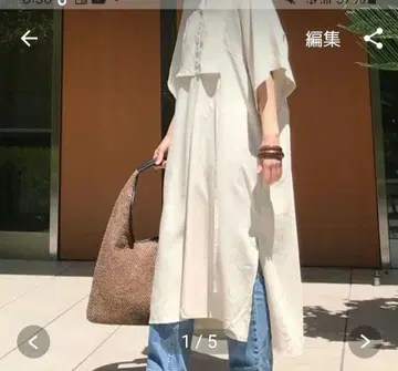 corners 플라워 프린트 셔츠 원피스 프리 사이즈