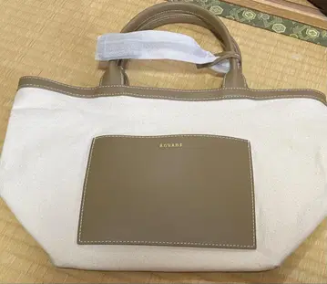애뉴아스 토트백 화이트/베이지 캔버스